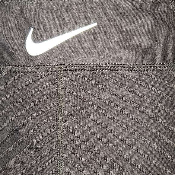 NIKE DRI FIT RIBBED STRETCH LEGGINGS TAPERED GRAY WOMENS SMALL - Picture 6 of 8